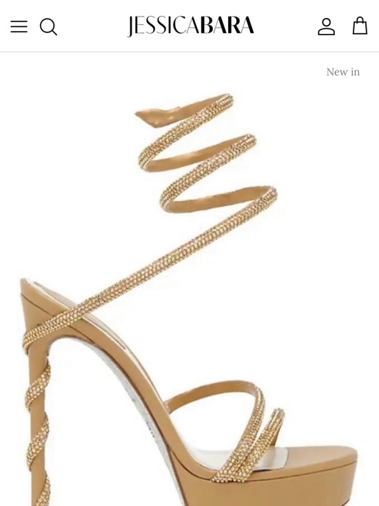 Jessica Shoes - Jessica Bars Bertha Rhinestone Wrap Platform Sandal